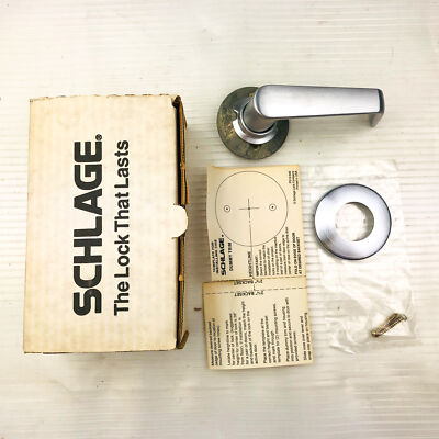 Schlage Door Lever Dummy Trim Satin Chrome S170 Saturn & Rossette Commercial NOS