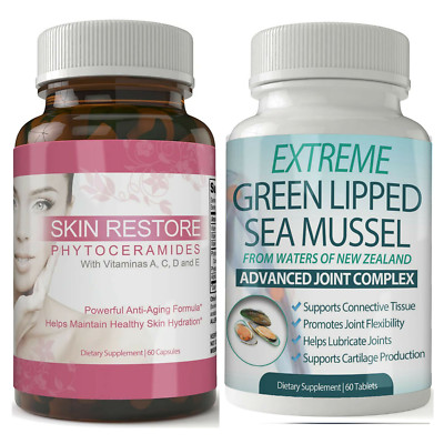 Green Lipped Sea Mussel Pills Skin Restore Help Hydration Anti-Aging Supplements