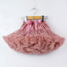 Skirts Solid Fluffy Tulle Princess Ball Gown Kids Ballet Party Performance Dress