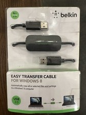 Belkin Easy Transfer Cable for Windows 8 Factory Sealed USB 2.0 8 ft. OPEN BOX