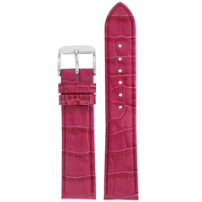 Watch Band Fuchsia Genuine Leather Alligator Grain LEA674