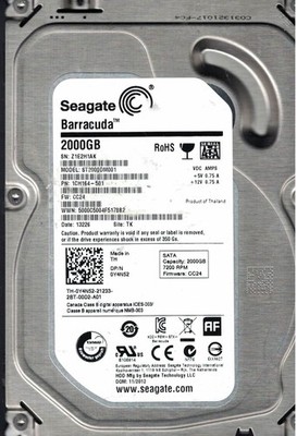 SEAGATE ST2000DM001 Z1E	1CH164-501	CC24	13226	TK
