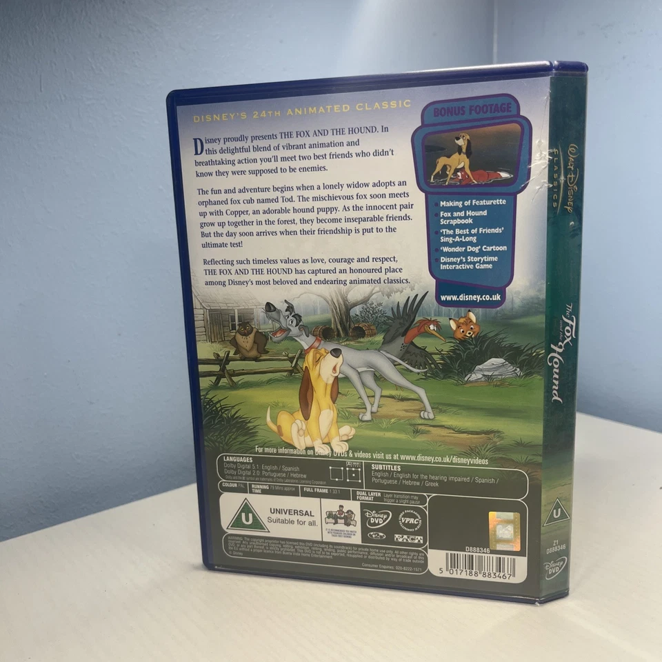 The Fox And The Hound DVD Walt Disney Classic 1981 Disney classic 24 - Image 3 of 4