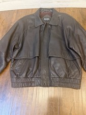 Marc New York Genuine Leather Bomber Jacket S...