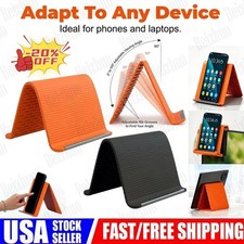 Portable Foldable Silicone Phone Holder, Flexible Silicone Aluminum Phone Stand-