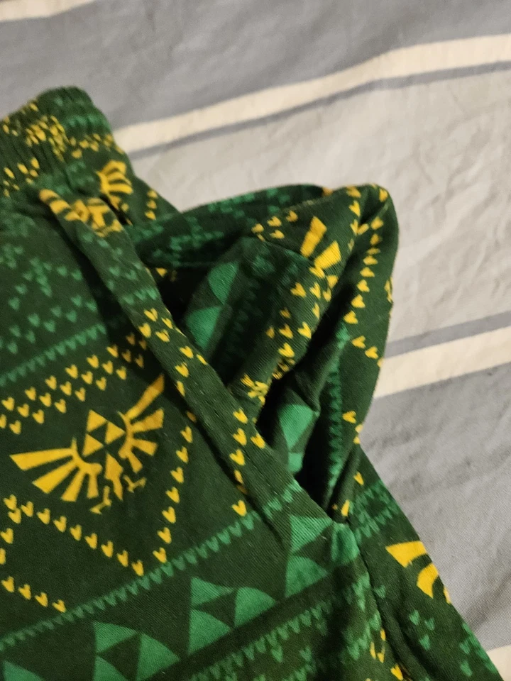 The Legend Of Zelda Nintendo Videojuego Pijama Salón Pantalones Patrón Vacaciones Talla S Foto 3 de 4