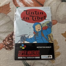 Tin Tin in Tibet UKV PAL SNES Manual Super Nintendo