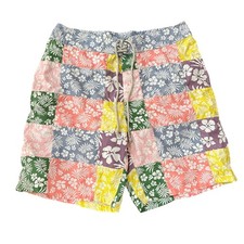 J Crew Men's Hawaiian Floral Patchwork Board Swim Shorts Size 34