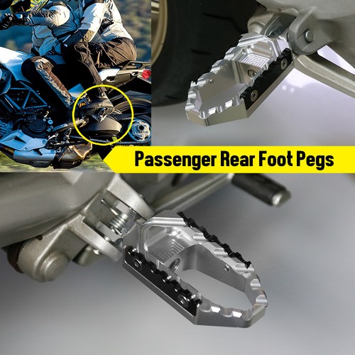 TRC Passenger Rear Silver Wide Foot Pegs For Ducati Monster S2R 1000 2007-2008 - Picture 2 of 10