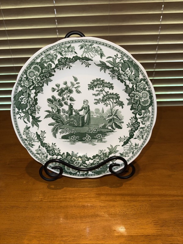 Spode GEORGIAN SERIES Girl At Well Dinner Plate 10.25" made England EXC!