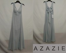 Azazie Christina Dress Women's A8 Mist Blue Bridesmaid Formal Dress NWT #Z5065