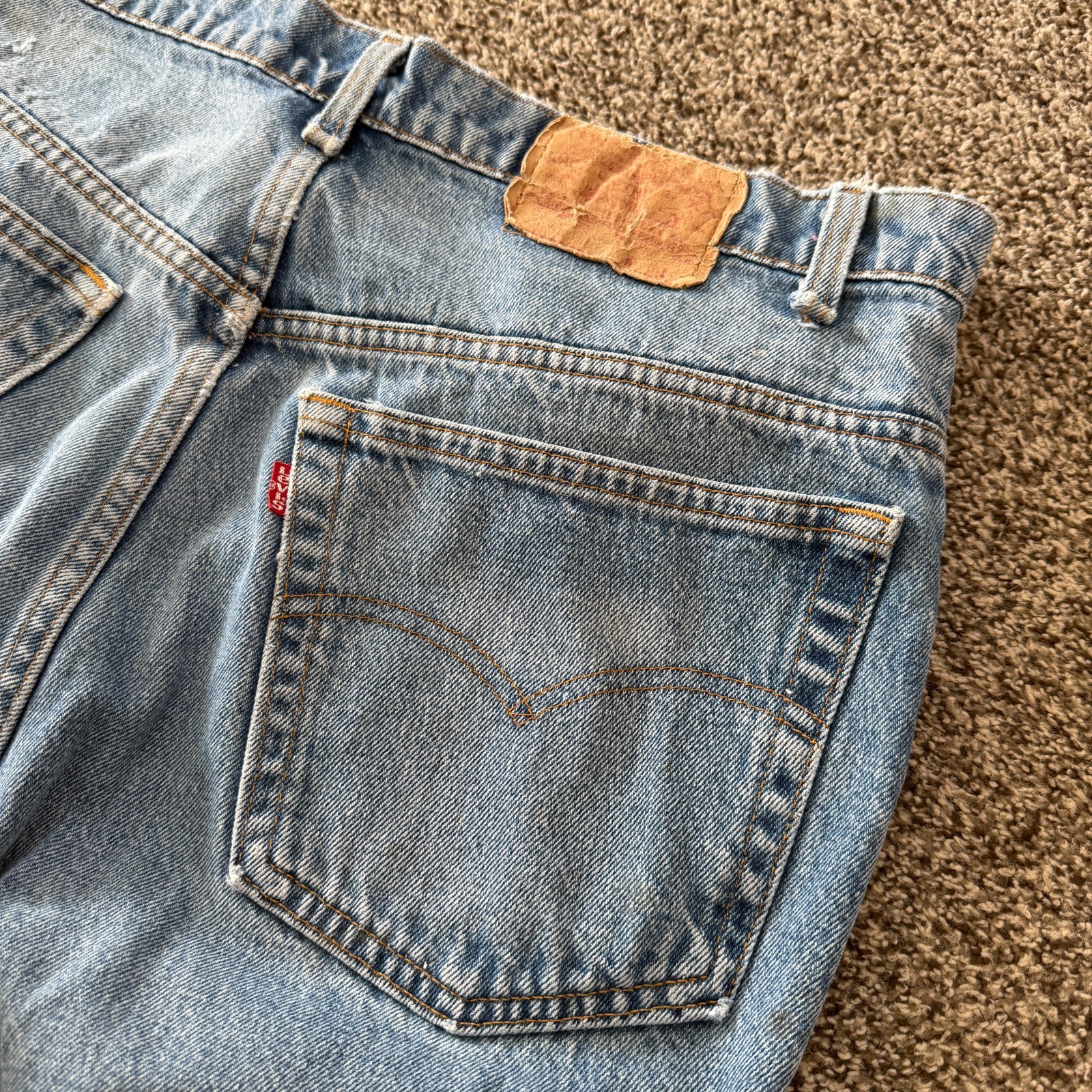 VTG Levi's 517  0217 Bootcut Jeans 36x31 Men's Rare Distressed Paint Splatter