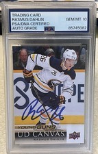 RASMUS DAHLIN AUTOGRAPH SIGNED SLAB YOUNG GUN CANVAS UD CARD BUFFALO SABRES C239