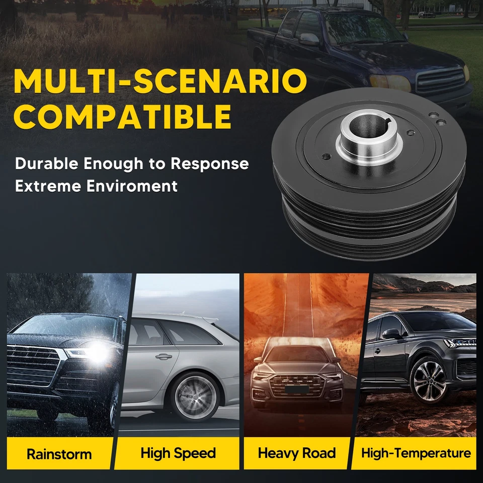 For Toyota 4Runner T100 Tacoma Tundra V6 3.4L 1996-2002 Engine Harmonic Balancer Foto 2 de 4