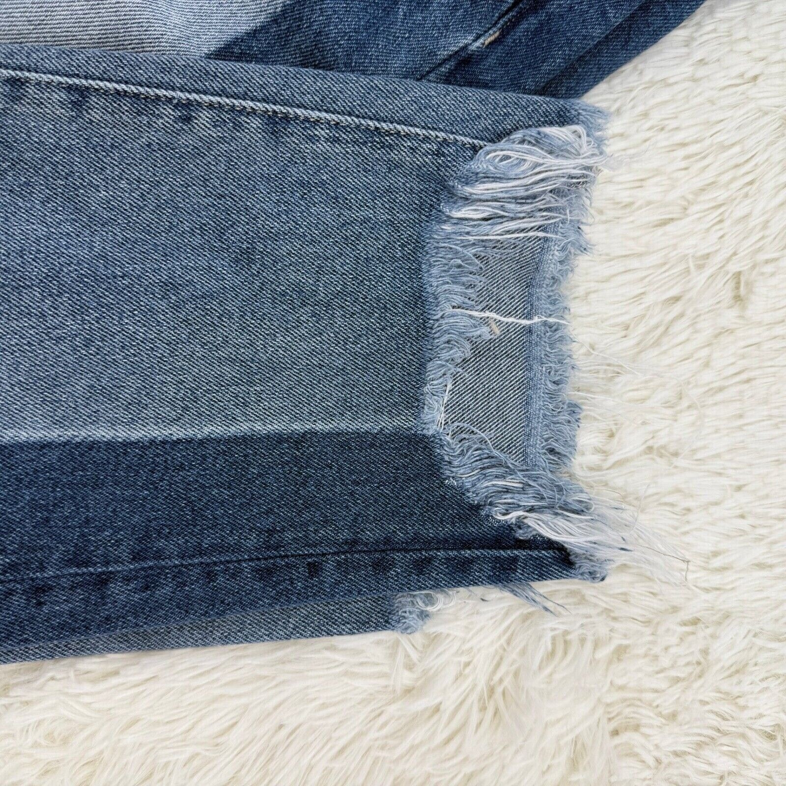 Hidden Jeans Distressed Patchwork Crop Denim Raw … - image 8