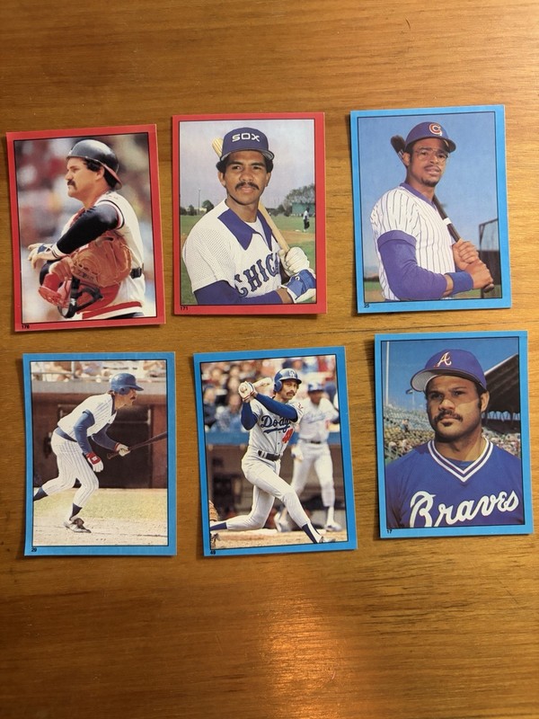 ‘82 Topps Vintage Baseball 6 Stickers Bo Diaz Bernazard Durham Buckner Landreaux
