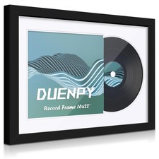 Vinyl Record Display Frame 16x22 Inches for 12.5x12.5 Album Cover - Durable MDF
