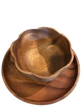 Kultura Acacia Hardwood bowl and plate