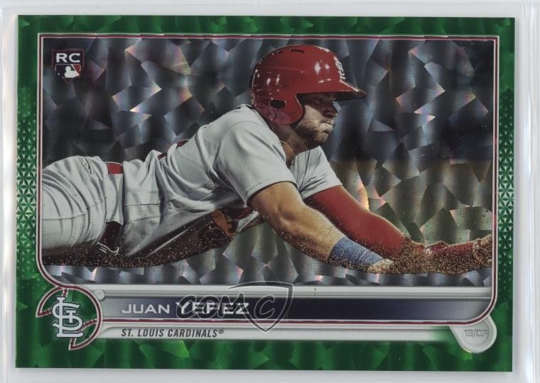 2022 Topps Series 2 Green Foilboard 53/499 Juan Yepez #506 Rookie RC 1o6n