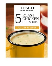 Tesco Roast Chicken Cup Soup 5 Pack 130g X 2
