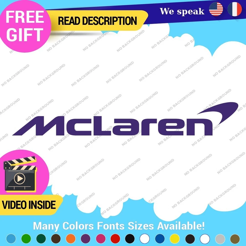 Fits McLaren Decals Stickers Vinyl Mc Automotive F1 Formula Laren MSO Rim Wheels Foto 4 de 4