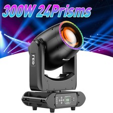 300W LED 24 Prism Moving Head Light Beam Stage DMX Spot Disco Party DJ Lighting