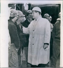 1996 Buffalo New York Nelson Rockefeller Steel Mill Wirephoto 8X8 Vintage