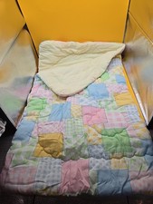 VTG Quilted Pastel Baby Children's Sleeping Bag/ Blanket EXC cond