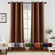 Blackout Curtains for Bedroom Living Room 2 Panels, Thermal Insulated Room Da...