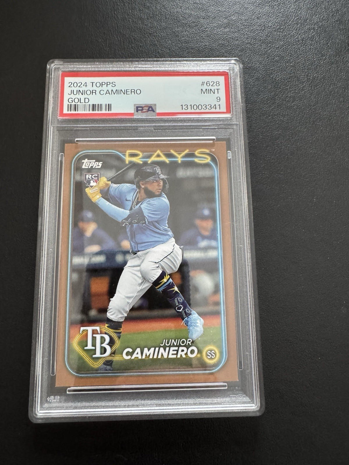 2024 Topps Gold Junior Caminero #628 RC Rookie /2024 PSA 9 Mint