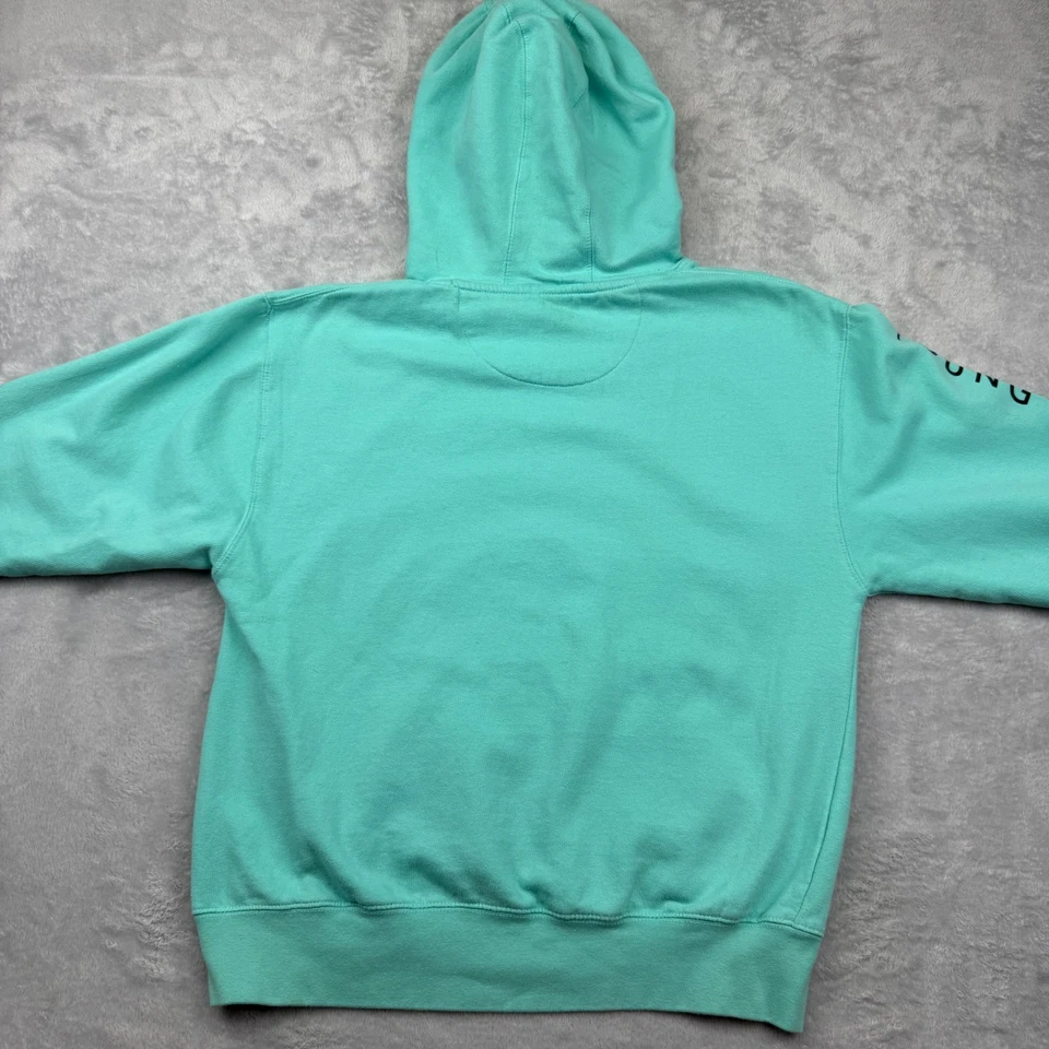 Sudadera con Capucha Young & Reckless Para Hombre Mediana Verde Turquesa Estampado Gráfico Los Ángeles Foto 2 de 4