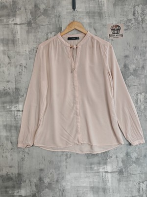 Hallhuber Blush Pink Long Sleeve Blouse   Tie Neck   UK 10 / EU 38