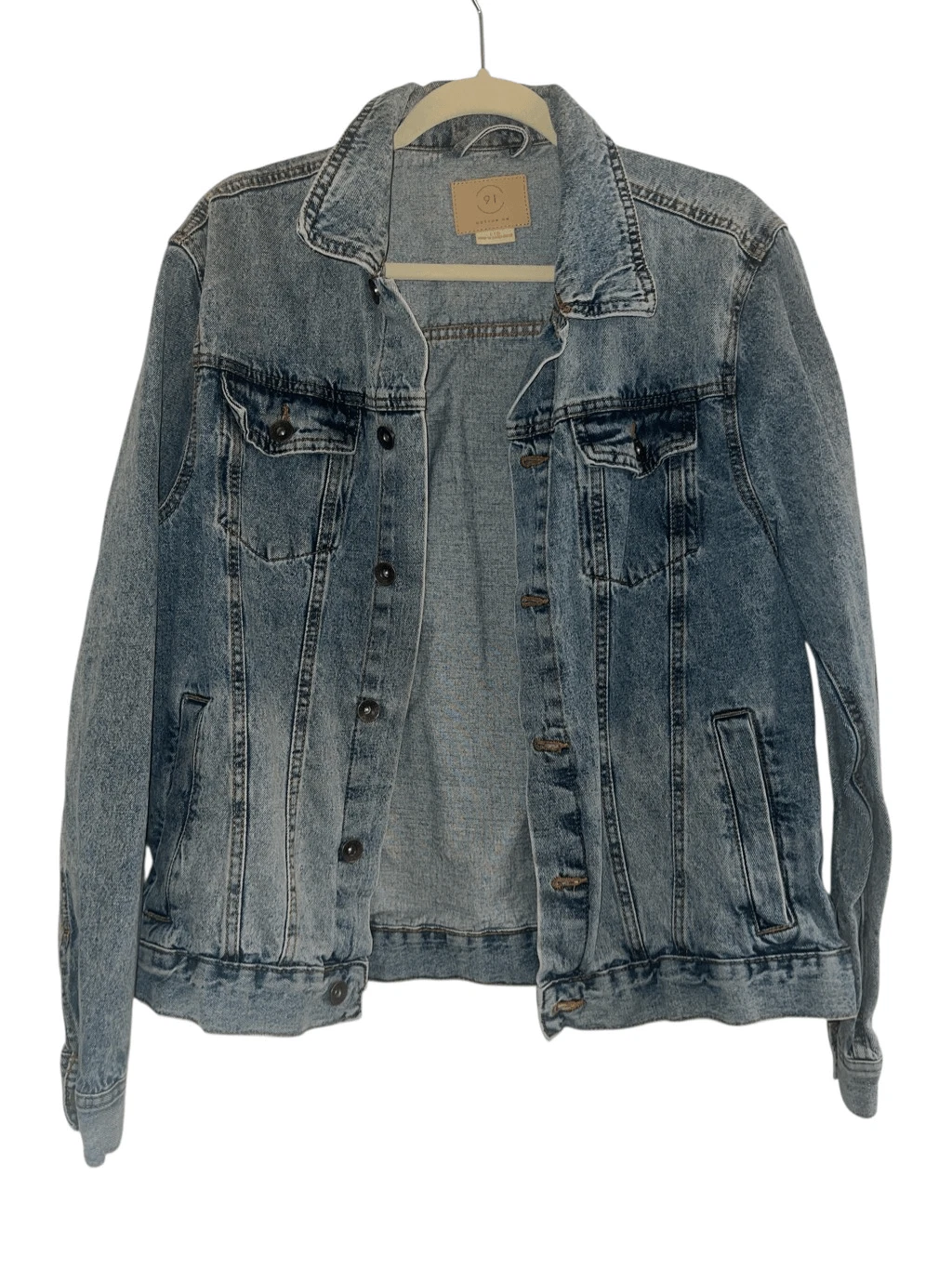 Cotton On 91 Rodeo Classic Vintage Denim Trucker Sz Large Jacket