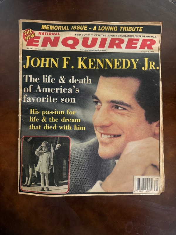 National Enquirer August 1999 John F Kennedy Junior JFK Jr Tribute Hollywood