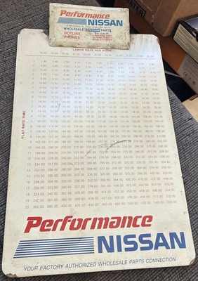 Vintage Nissan Performance San Diego Mechanics Labor Rate Per Hour Clipboard