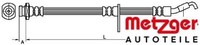 Metzger 4110490 Bremsschlauch Vorderachse Vorne FüR Fiat FüR Suzuki