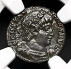 ROMAN EMPIRE. Constantine II, AD 337-340. Æ Nummus, Soliders, NGC AU