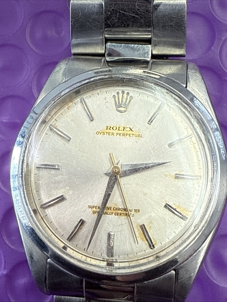 ❤️Rare Vintage ROLEX Oyster Perpetual Bubble Back stainless steel Watch  (3024)