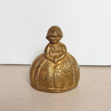 Vintage Brass Bell Figurine Girl Dress Bell Collectible Decor