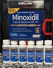 KIRKLAND Minoxidil 5 Extra Strength Man Hair Regrowth Solution, 6 Month Supply