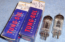 2 NOS Tung-Sol 6AV6 Vacuum Tubes - AVC Detector Amplifiers for Vintage AM Radios