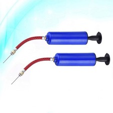 2 Sets Durable Basketball Inflator Portable Air Pump for Sports Balls Blue