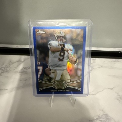 2012 Topps Chrome Blue Refractor 14/199 Drew Brees #100 HOF SAINTS SSP 
