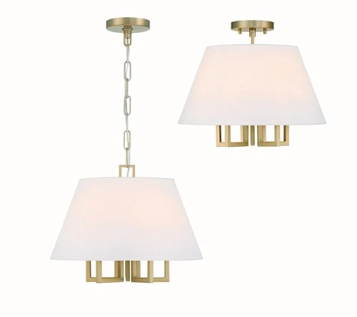Vibrant Gold  Semi Flush Mount from the Westwood Collection - Picture 6 of 6