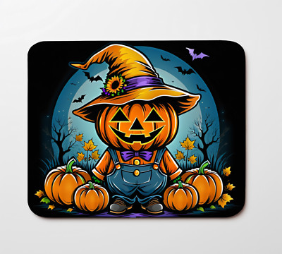 Halloween Scarecrow Mouse Pad 9.5''x8'' Non Slip Rubber Bottom Rectangle Mousepad