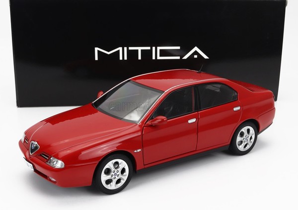 Mitica 1/18 Alfa Romeo 166 3.0 V6 1998 Rot Innenausstattung Statisches Modell...-image