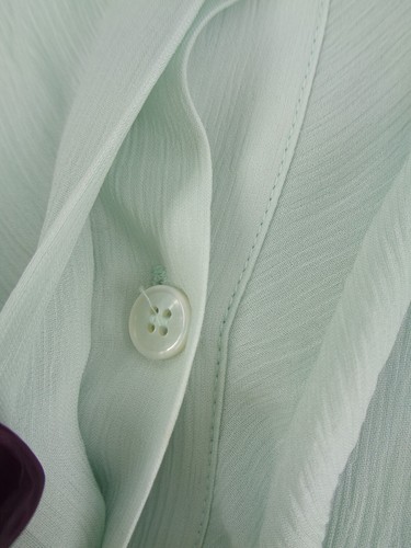 St John Silk Ruffle Button Blouse Top Size Medium - Picture 6 of 11
