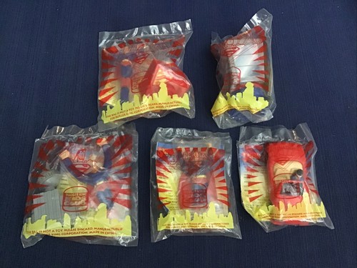 Burger King Kids Club 1997 SUPERMAN complete set of 5 cool toys! Sealed ...