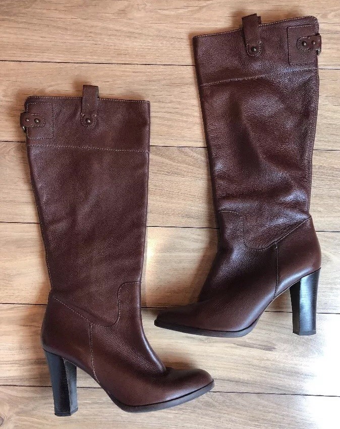Banana Republic brown leather boots, size 9 Cognac Boot-size 9 Banana Republic 9 (39.5) | Mercari main image 3