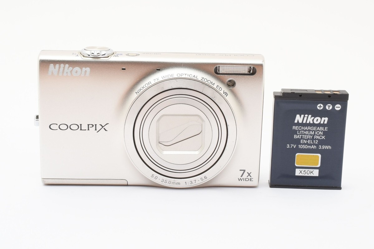 Nikon COOLPIX S6100 20.0MP Digital Camera Silver from JAPAN Nikon COOLPIX S6100 20.0MP Digital Camera Silver from JAPAN